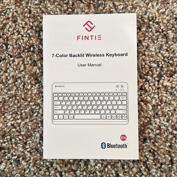 Fintie Bluetooth 7 Color Backlit Wireless Keyboard - Picture 2 of 5